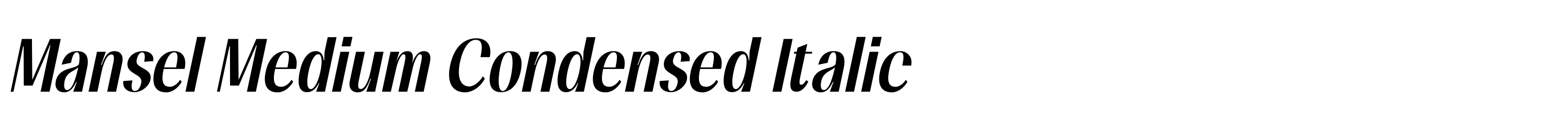 Mansel Medium Condensed Italic